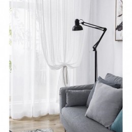 Cortina Transparente Com Estampa De Folhas Pequenas Feita Sob Medida Painel De Cortina Voile De Renda Estilo Europeu Janela Saliente Quarto