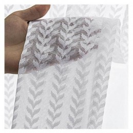 Cortina Transparente Com Estampa De Folhas Pequenas Feita Sob Medida Painel De Cortina Voile De Renda Estilo Europeu Janela Saliente Quarto