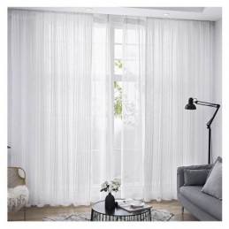 Cortina Transparente Com Estampa De Folhas Pequenas Feita Sob Medida Painel De Cortina Voile De Renda Estilo Europeu Janela Saliente Quarto