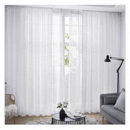 Cortina Transparente Com Estampa De Folhas Pequenas Feita Sob Medida Painel De Cortina Voile De Renda Estilo Europeu Janela Saliente Quarto