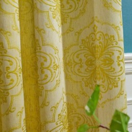 Cortina Blackout Simple Max Feita Sob Medida Cortina Floral Estame Jacquard Quarto