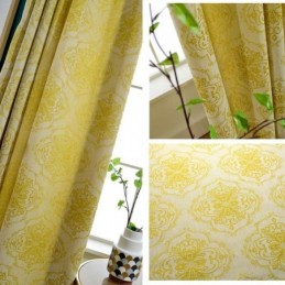 Cortina Blackout Simple Max Feita Sob Medida Cortina Floral Estame Jacquard Quarto