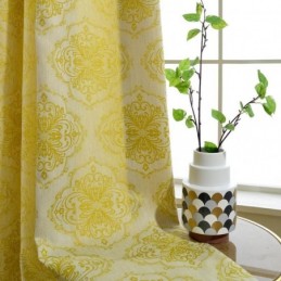 Cortina Blackout Simple Max Feita Sob Medida Cortina Floral Estame Jacquard Quarto