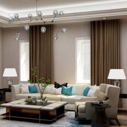 Cortina Sólida Café Escuro...