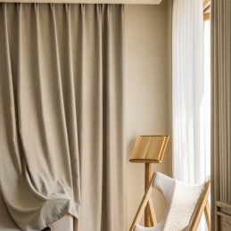 Cortinas Nórdicas Blackout De Cor Sólida Para Sala De Estar