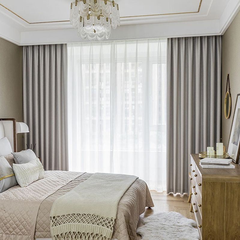 Cortinas Sólidas Blackout Para Sala De Estar E Quarto