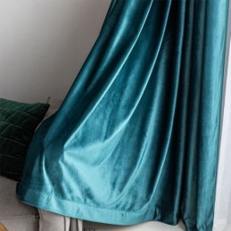 Cortina Estilo Nórdico Feita Sob Medida Cortina De Flanela Sólida Para Sala De Estar De Hotel