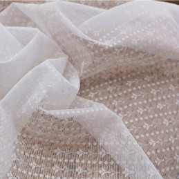 Cortina Moderna De Voile Transparente De Cor Branca Sólida Feita Sob Medida Para Quarto E Sala De Estar