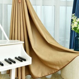 Cortinas De Veludo De Cor Sólida Escurecidas Para Sala De Estar