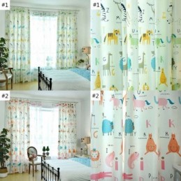 Cortina Moderna Semi Blackout Feita Sob Medida Com Estampa De Animais Para Quarto Infantil
