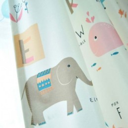 Cortina Moderna Semi Blackout Feita Sob Medida Com Estampa De Animais Para Quarto Infantil