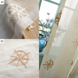 Cortina Moderna Transparente Feita Sob Medida, Respirável, Com Bordado De Estrelas, Para Sala De Estar