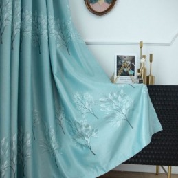 Cortinas De Cetim Com Estampa De Árvore Em Estilo Nórdico, Sala De Estar E Quarto
