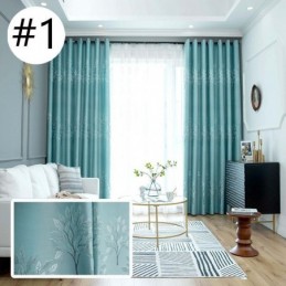 Cortinas De Cetim Com Estampa De Árvore Em Estilo Nórdico, Sala De Estar E Quarto