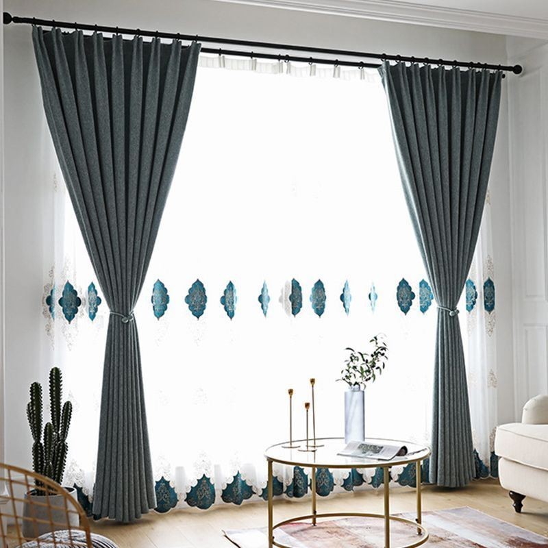 Cortinas Blackout De Cor Sólida Para Sala De Estar, Quarto, Cortinas De Tratamento Modernas