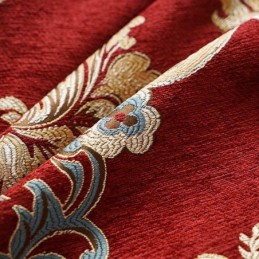 Cortina Bordada Em Chenille Estilo Europeu Leve E Luxuosa Para Sala De Estar, Feita Sob Medida