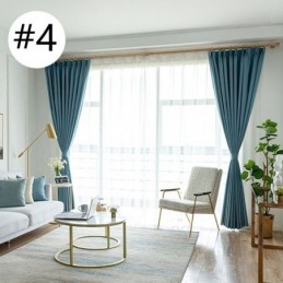 Cortina De Isolamento Térmico De Linho Fino De 6 Cores, Feita Sob Medida, Para Quarto E Sala De Estar