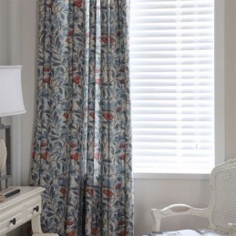 Cortinas Blackout Com Estampa Floral E Estilo Campestre Americano