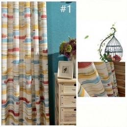 Cortina Abstrata Colorida Feita Sob Medida Para Quarto Infantil