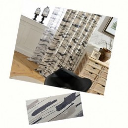 Cortina Abstrata Colorida Feita Sob Medida Para Quarto Infantil