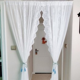 Cortinas Elegantes De Voile Transparente, Cortinas Decorativas Para Janelas, Sala De Estar E Quarto