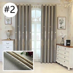 Cortinas De Quarto Elegantes Com Estampa De Árvore De Algodão Blackout Em Jacquard