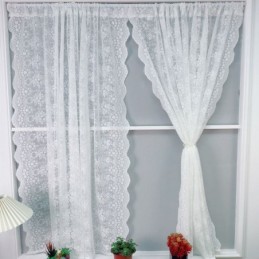 Cortinas De Renda Branca Transparentes Para Sala De Estar