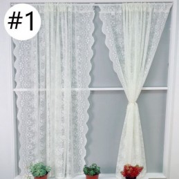 Cortinas De Renda Branca Transparentes Para Sala De Estar