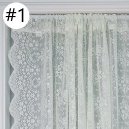 Cortinas De Renda Branca Transparentes Para Sala De Estar