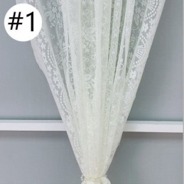 Cortinas De Renda Branca Transparentes Para Sala De Estar