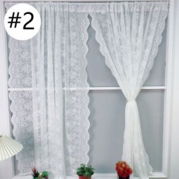 Cortinas De Renda Branca Transparentes Para Sala De Estar
