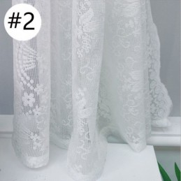 Cortinas De Renda Branca Transparentes Para Sala De Estar