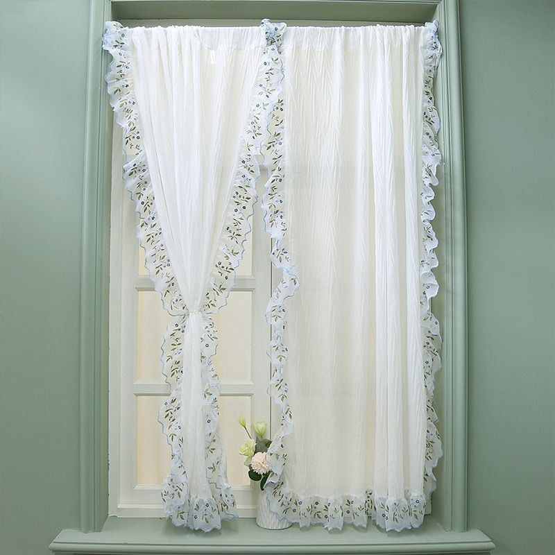 Cortinas Transparentes Jacquard Modernas, Tratamento Nórdico Para Janelas De Sala De Estar