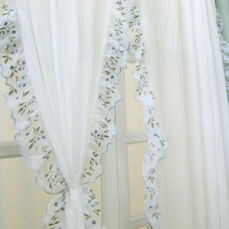 Cortinas Transparentes Jacquard Modernas, Tratamento Nórdico Para Janelas De Sala De Estar