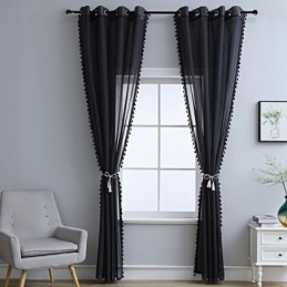 Cortinas De Tule Transparente, Cortina Moderna De Voile Transparente, Feita Sob Medida Para Sala De Estar E Quarto