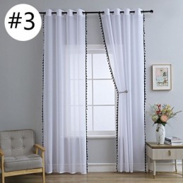 Cortinas De Tule Transparente, Cortina Moderna De Voile Transparente, Feita Sob Medida Para Sala De Estar E Quarto