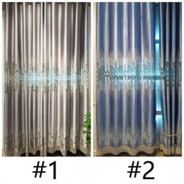 Painéis De Janela À Prova De Som De Estilo Nórdico De Luxo, Cortinas Bordadas De Renda Para Sala De Estar