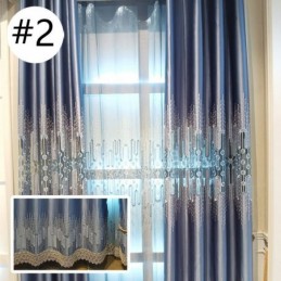 Painéis De Janela À Prova De Som De Estilo Nórdico De Luxo, Cortinas Bordadas De Renda Para Sala De Estar