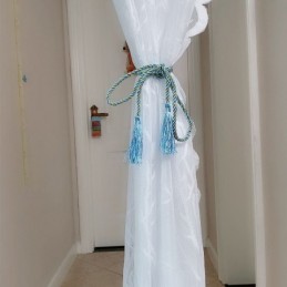 Cortinas Transparentes Modernas De Tule Branco Com Estampa De Pássaros Para Sala De Estar
