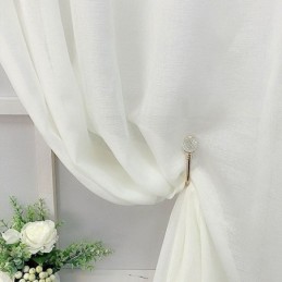 Cortina Moderna Com Design Floral Feita Sob Medida, Cortina De Tule Transparente Para Sala De Estar E Quarto