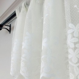 Cortina Moderna Com Design Floral Feita Sob Medida, Cortina De Tule Transparente Para Sala De Estar E Quarto