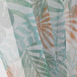Cortina Estampada Com Folhas Sob Medida, Cortina De Tule Transparente Para Sala De Estar E Quarto
