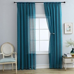 Cortina Nórdica Transparente Feita Sob Medida, Cortinas De Voile Simples Para Sala De Estar E Quarto