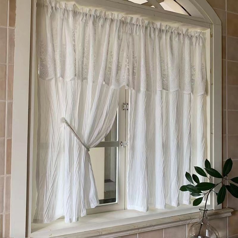Cortina Curta De Tule Branco Feita Sob Medida Cortina De Voile Transparente Sólido Sala De Estar