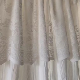 Cortina Curta De Tule Branco Feita Sob Medida Cortina De Voile Transparente Sólido Sala De Estar