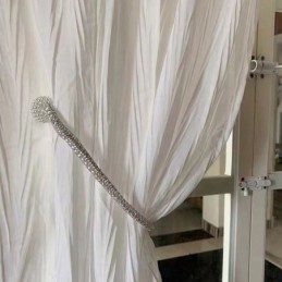 Cortina Curta De Tule Branco Feita Sob Medida Cortina De Voile Transparente Sólido Sala De Estar
