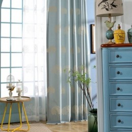 Cortina Bordada Com Padrão De Árvore Elegante Feita Sob Medida, Cortinas Blackout Para Janelas, Cortinas Para Sala De Estar