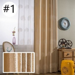 Cortina Bordada Com Padrão De Árvore Elegante Feita Sob Medida, Cortinas Blackout Para Janelas, Cortinas Para Sala De Estar