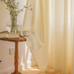 Cortinas Nórdicas De Tule, Cortina Moderna De Voile Transparente, Feita Sob Medida Para Sala De Estar E Quarto