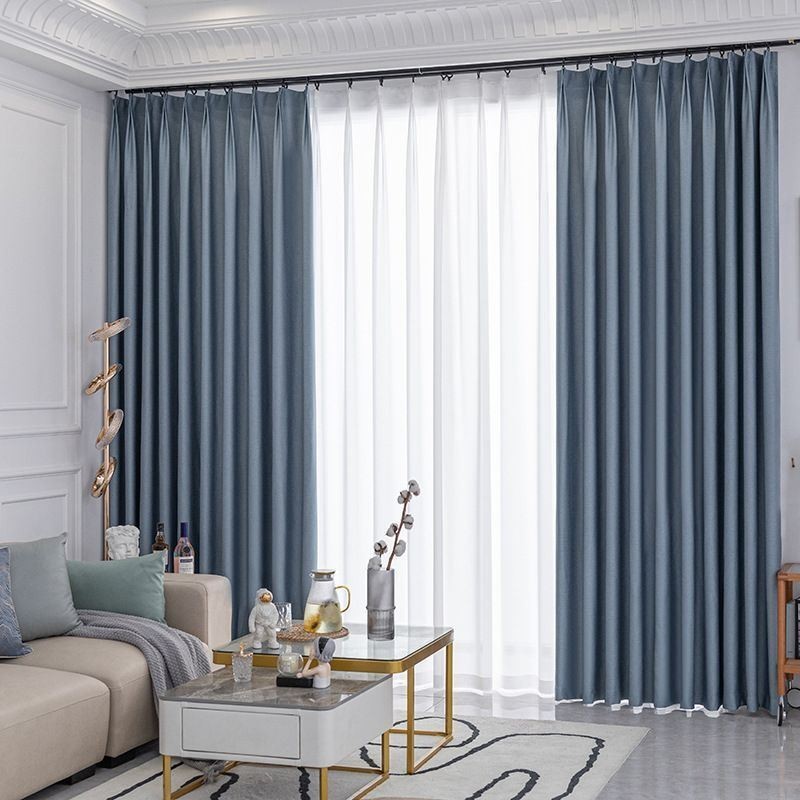 Cortina Moderna De Cor Sólida Feita Sob Medida, Cortinas Blackout Para Sala De Estar